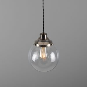 Gentry Opal Globe Pendant Light 25 cm Glass and Globe Lights Great Lighting UK Ltd