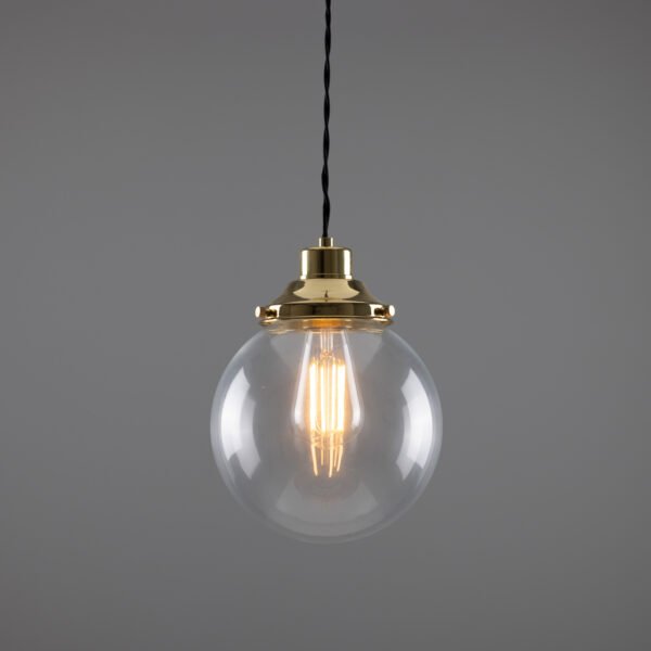 Gentry Opal Globe Pendant Light 25 cm Glass & Globe Lights Great Lighting UK Ltd
