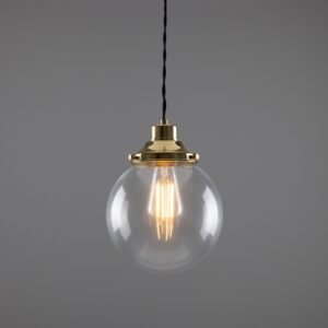 Gentry Opal Globe Pendant Light 25 cm Glass and Globe Lights Great Lighting UK Ltd