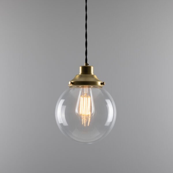 Gentry Opal Globe Pendant Light 25 cm Glass & Globe Lights Great Lighting UK Ltd