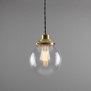 Gentry Opal Globe Pendant Light 25 cm Glass & Globe Lights Great Lighting UK Ltd
