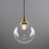 Virginia Clear Globe Pendant Light 30 cm Glass & Globe Lights Great Lighting UK Ltd