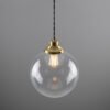 Virginia Clear Globe Pendant Light 30 cm Glass & Globe Lights Great Lighting UK Ltd