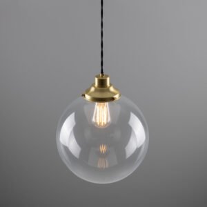 Virginia Clear Globe Pendant Light 30 cm Glass & Globe Lights Great Lighting UK Ltd