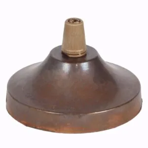 Brass ceiling rose light fitting, concave with cord grip Brass Parts Great Lighting UK Ltd