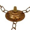 Three-chain decorative antique brass ceiling rose Brass Parts Great Lighting UK Ltd