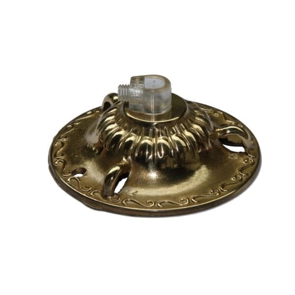 Three-chain decorative antique brass ceiling rose - Image 3