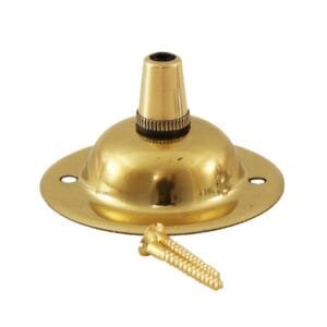 Vintage Ceiling Rose with Cord Grip 6.5cm Brass Parts Great Lighting UK Ltd