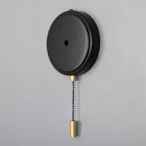 Pressed Brass Wall Bracket with Pull Switch 12cm Brass Parts Great Lighting UK Ltd