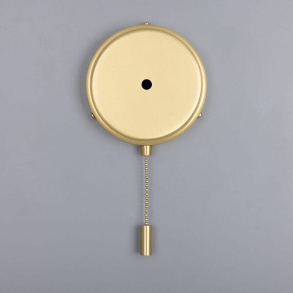 Pressed Brass Wall Bracket with Pull Switch 12cm