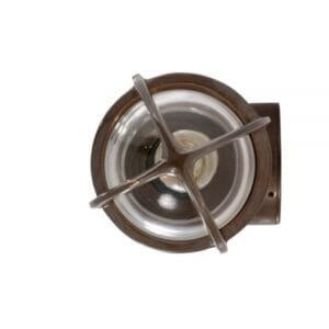 Clayton Double Well Glass IP54 Wall Light Brass Outdoor Lights Great Lighting UK Ltd