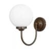 Bragan Chrome Globe Wall Light Glass & Globe Wall Lights Great Lighting UK Ltd