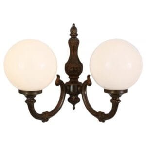 Ben 2 Arm Traditional Wall Light Glass & Globe Wall Lights Great Lighting UK Ltd