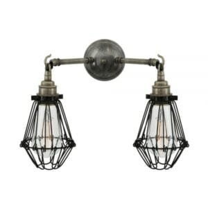 Rigo Double Cage Wall Light Cage Wall Lights Great Lighting UK Ltd