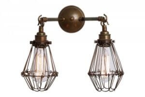 Rigo Double Cage Wall Light Cage Wall Lights Great Lighting UK Ltd
