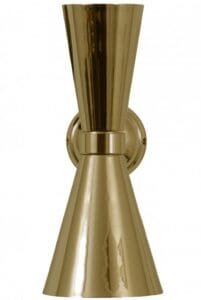 Amias Up and Down Wall Light Brass Wall Lights Great Lighting UK Ltd