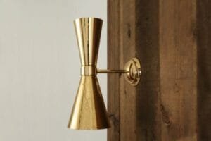 Amias Up and Down Wall Light Brass Wall Lights Great Lighting UK Ltd