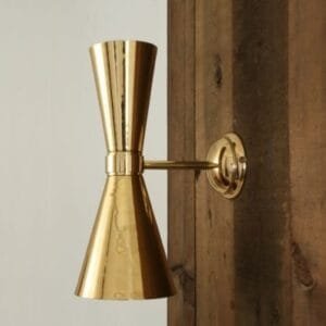 Amias Up and Down Wall Light Brass Wall Lights Great Lighting UK Ltd