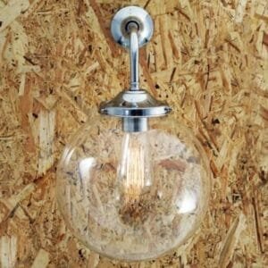 Bamako Globe Wall Light 25 cm Glass & Globe Wall Lights Great Lighting UK Ltd