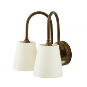 Uppsala Two-Arm Wall Light Fabric Wall Lights Great Lighting UK Ltd