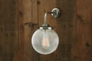 Stanley Holophane Wall Light 20 cm Glass & Globe Wall Lights Great Lighting UK Ltd
