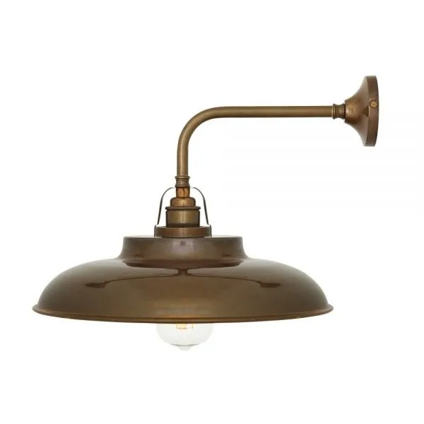 Telal Industrial Wall Light Antique Brass Wall Lights Great Lighting UK Ltd