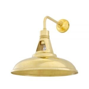 Geneva Industrial Wall Light Brass Wall Lights Great Lighting UK Ltd