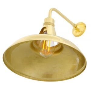 Geneva Industrial Wall Light Brass Wall Lights Great Lighting UK Ltd