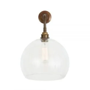 Eden Modern Wall Light 25 cm Globe and Glass Wall Lights Great Lighting UK Ltd
