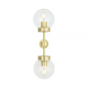 Grange Double Wall Light Globe and Glass Wall Lights Great Lighting UK Ltd