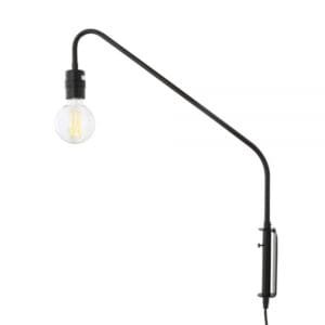 Redding Minimalist Swing Arm Wall Light Industrial Wall Lights Great Lighting UK Ltd