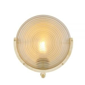 Portland Prismatic Glass Dish Wall Light 27cm Holophane & Prismatic Wall Lights Great Lighting UK Ltd