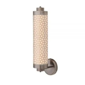Ocala Brass Wall Light with Hexagonal Mesh Antique Brass Wall Lights Great Lighting UK Ltd