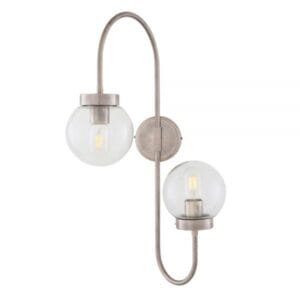 Winslow Double Glass Globe Wall Light Glass & Globe Wall Lights Great Lighting UK Ltd