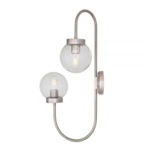 Winslow Double Glass Globe Wall Light Glass & Globe Wall Lights Great Lighting UK Ltd