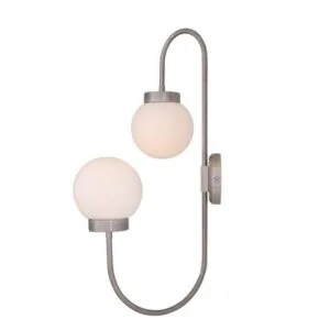 Winslow Double Glass Globe Wall Light Globe and Glass Wall Lights Great Lighting UK Ltd