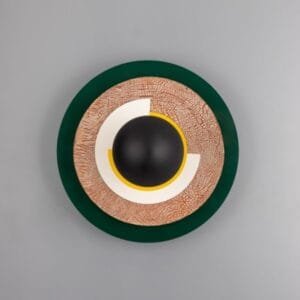 Jupiter Colourful Disc Wall Light Brass Wall Lights Great Lighting UK Ltd