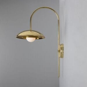 Marrakesh Art Deco Arc Wall Light 60cm Brass Wall Lights Great Lighting UK Ltd