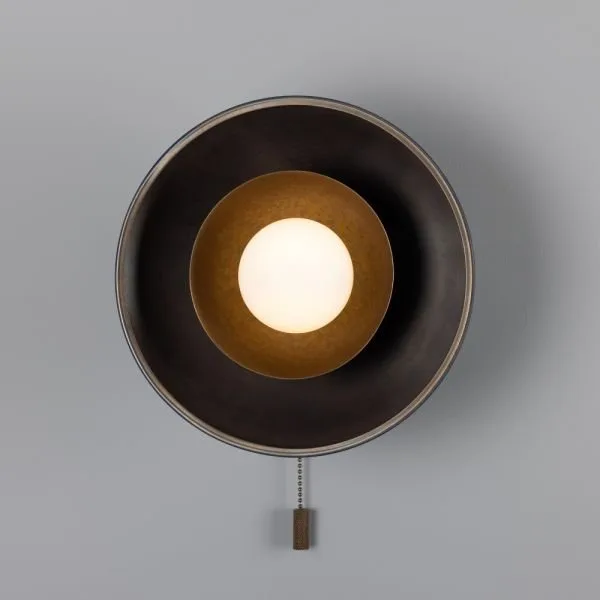 Marrakesh Art Deco Wall Light with Pull Chain 25cm Bedroom Wall Lights Great Lighting UK Ltd