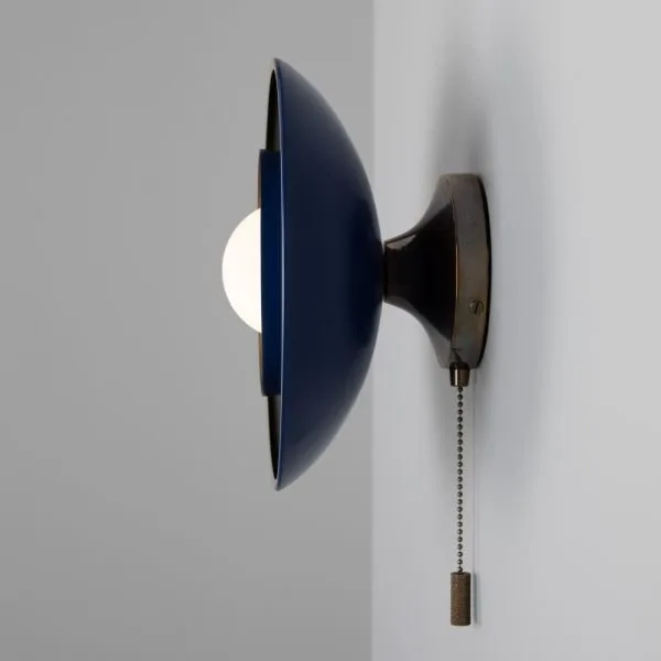 Marrakesh Art Deco Wall Light with Pull Chain 25cm Bedroom Wall Lights Great Lighting UK Ltd