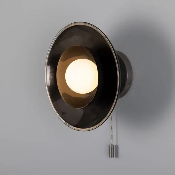 Marrakesh Art Deco Wall Light with Pull Chain 25cm Bedroom Wall Lights Great Lighting UK Ltd
