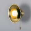 Marrakesh Art Deco Wall Light with Pull Chain 25cm Brass Wall Lights Great Lighting UK Ltd