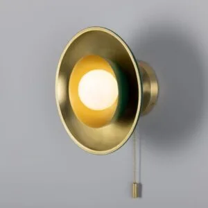 Marrakesh Art Deco Wall Light with Pull Chain 25cm Bedroom Wall Lights Great Lighting UK Ltd
