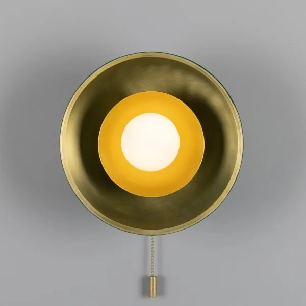 Marrakesh Art Deco Wall Light with Pull Chain 25cm Bedroom Wall Lights Great Lighting UK Ltd