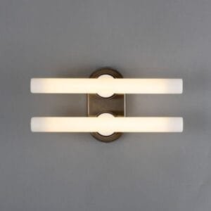 Valencia Double Bathroom Mirror Light IP20 Brass Bathroom Wall Sconces Great Lighting UK Ltd