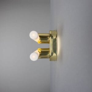 Valencia Double Bathroom Mirror Light IP20 Brass Bathroom Wall Sconces Great Lighting UK Ltd