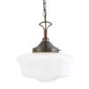 Traditional Schoolhouse Glass Pendant Light | The Anath IP44 Glass Globe IP44 Lights Great Lighting UK Ltd