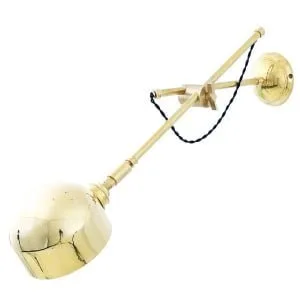 Bogota Satin Brass Adjustable Wall Light Brass Wall Lights Great Lighting UK Ltd