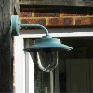 Burford Belfast Outdoor Wall Light IP44 - Choice of Colours Glass Outdoor Wall Lights Great Lighting UK Ltd