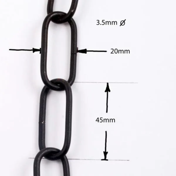 Heavy Link Chain for Hanging Lights 3.8mm Brass Parts Great Lighting UK Ltd